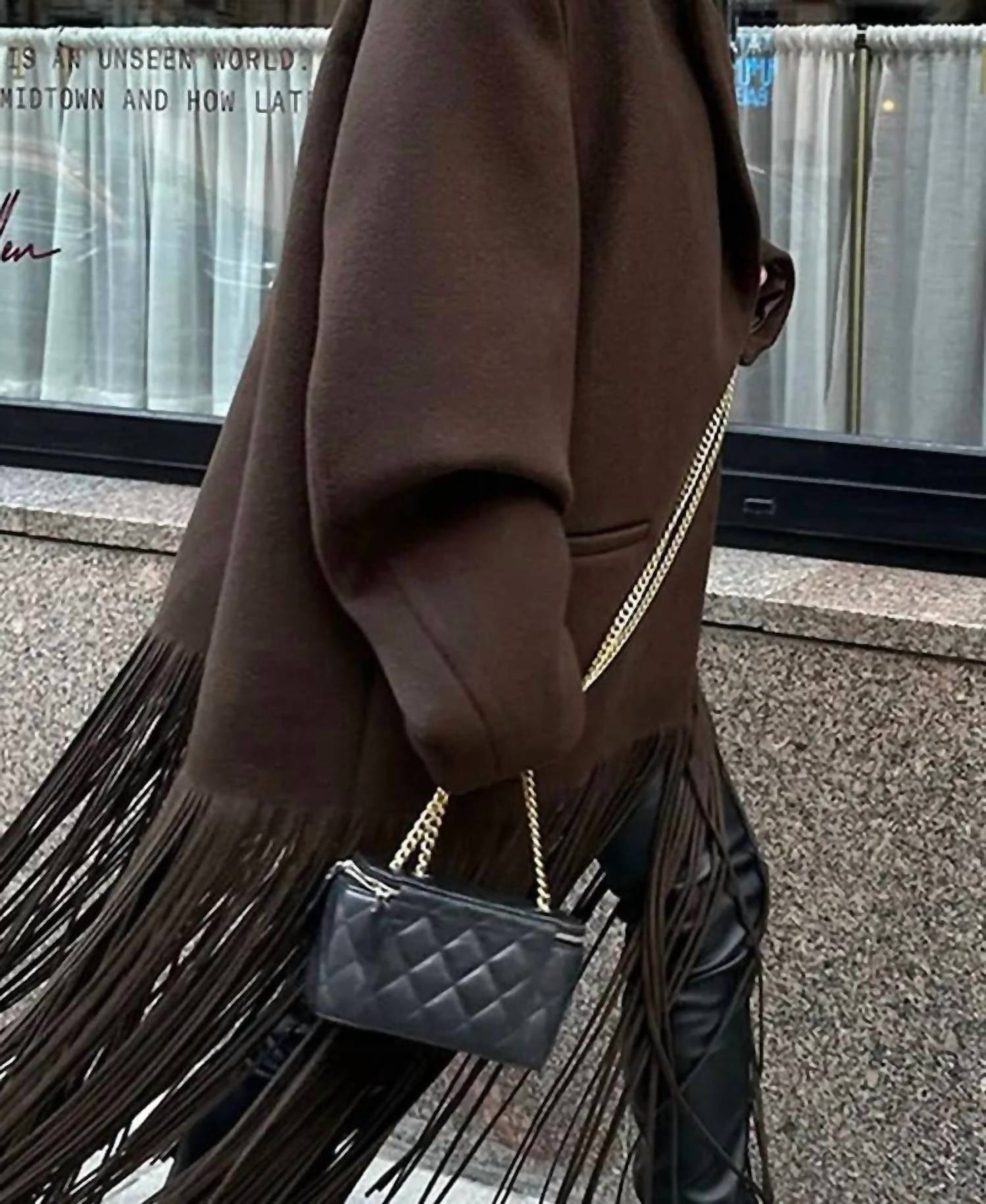 Mccolin - Fringe Hem Tailored Coat