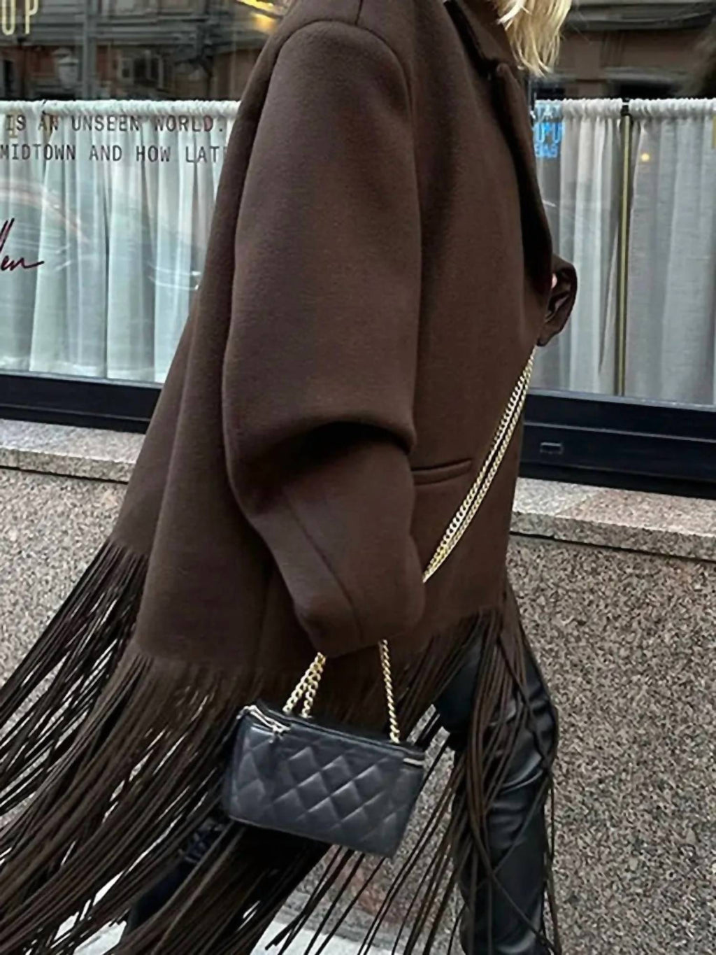 Mccolin - Fringe Hem Tailored Coat