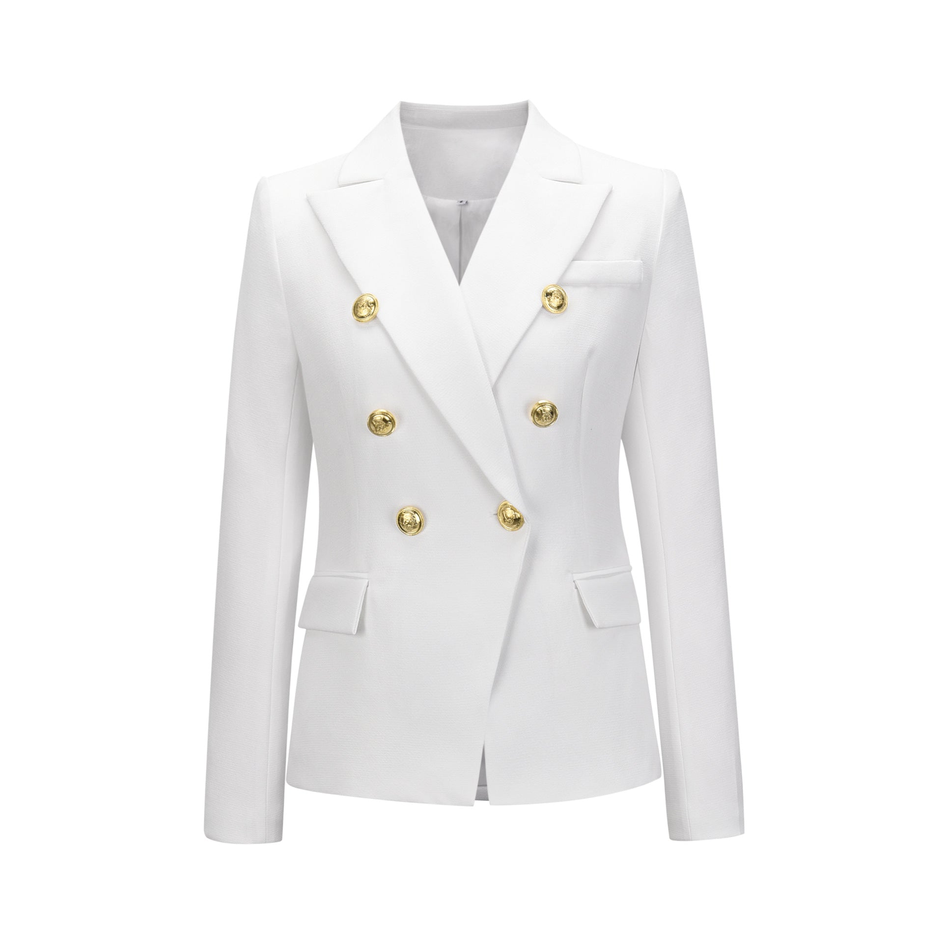 New Women Clothes Coat Autumn Winter Small Houndstooth Fashion Short Double Breasted Coat Blazer