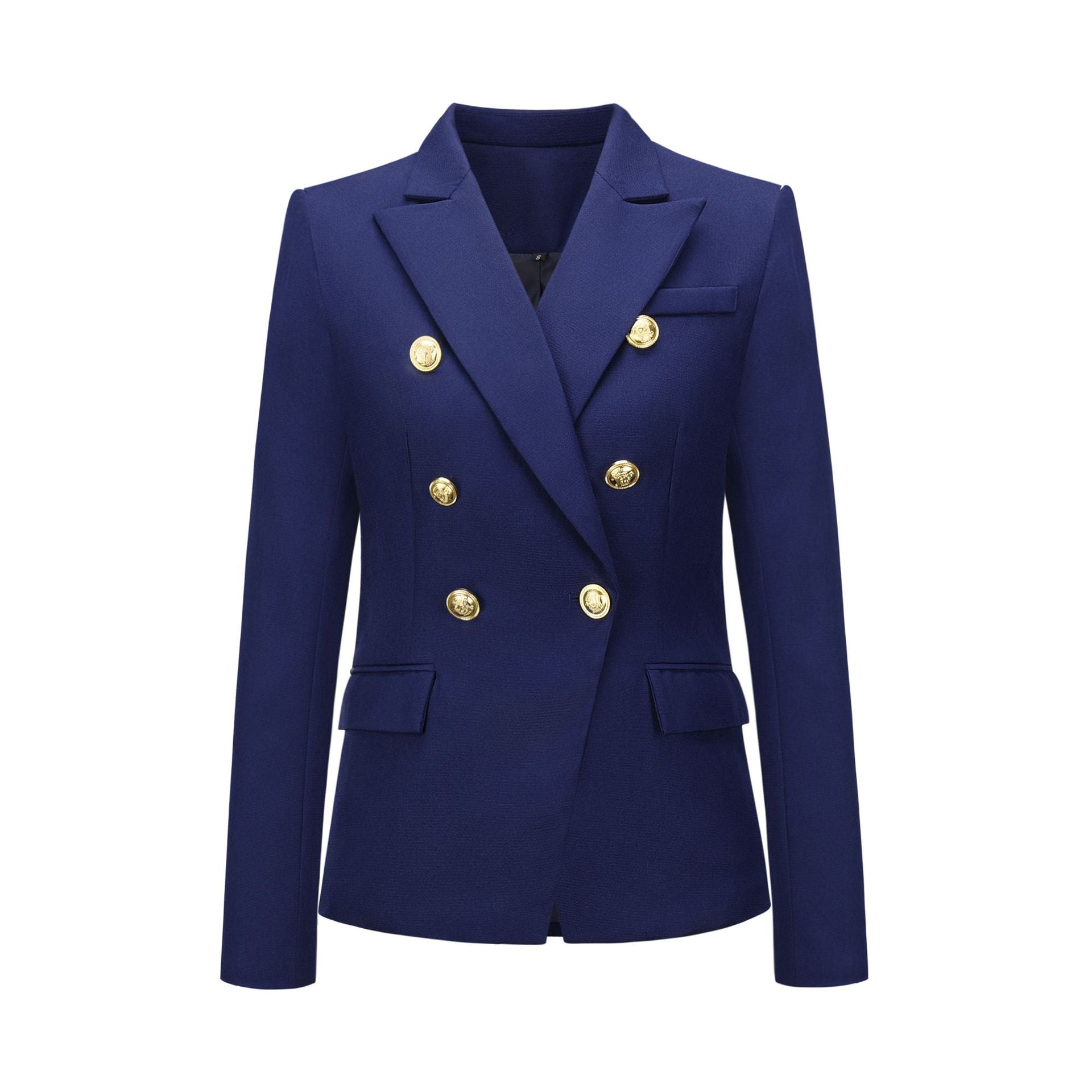 New Women Clothes Coat Autumn Winter Small Houndstooth Fashion Short Double Breasted Coat Blazer