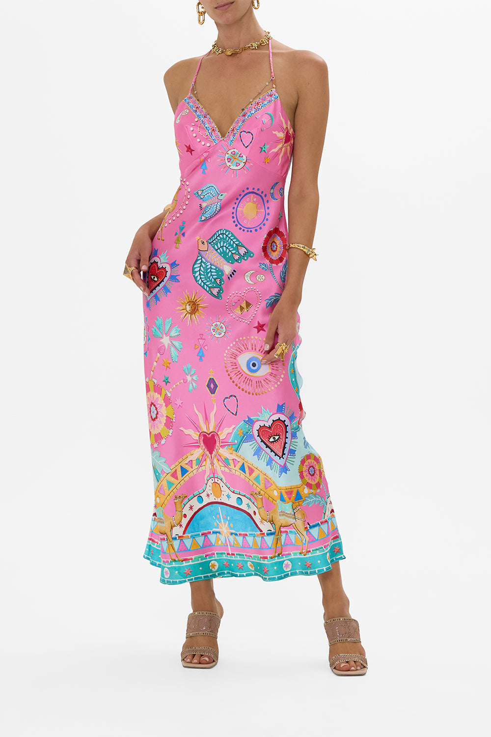 Chain Strap Maxi Dress
