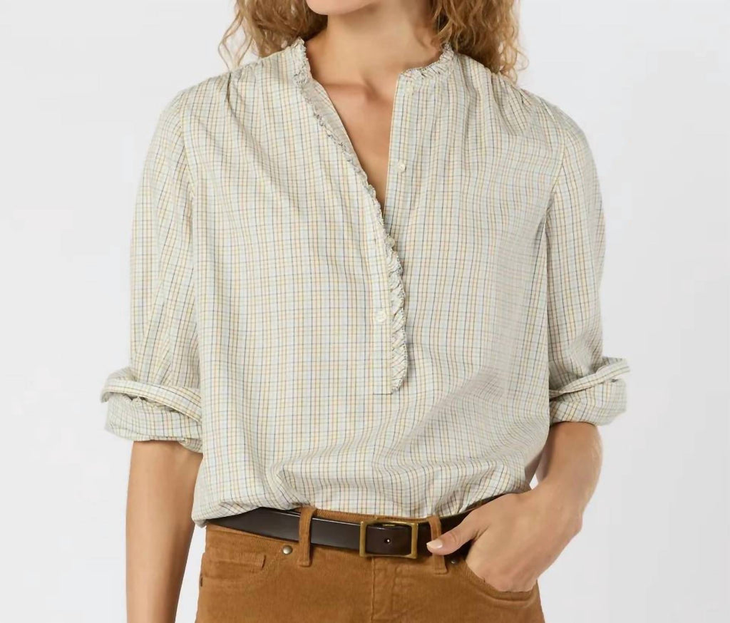 Ann Mashburn - Becca Long Sleeve Half Button Top