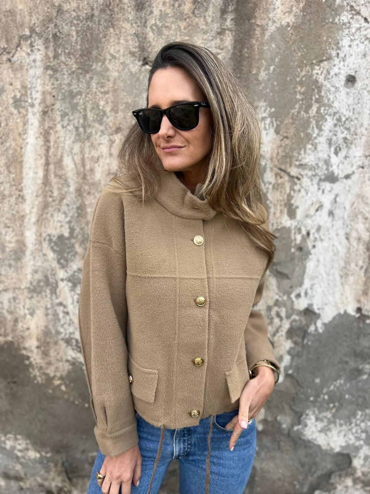 Tie Pocket Cardigan Single-breasted Mid-length Coat