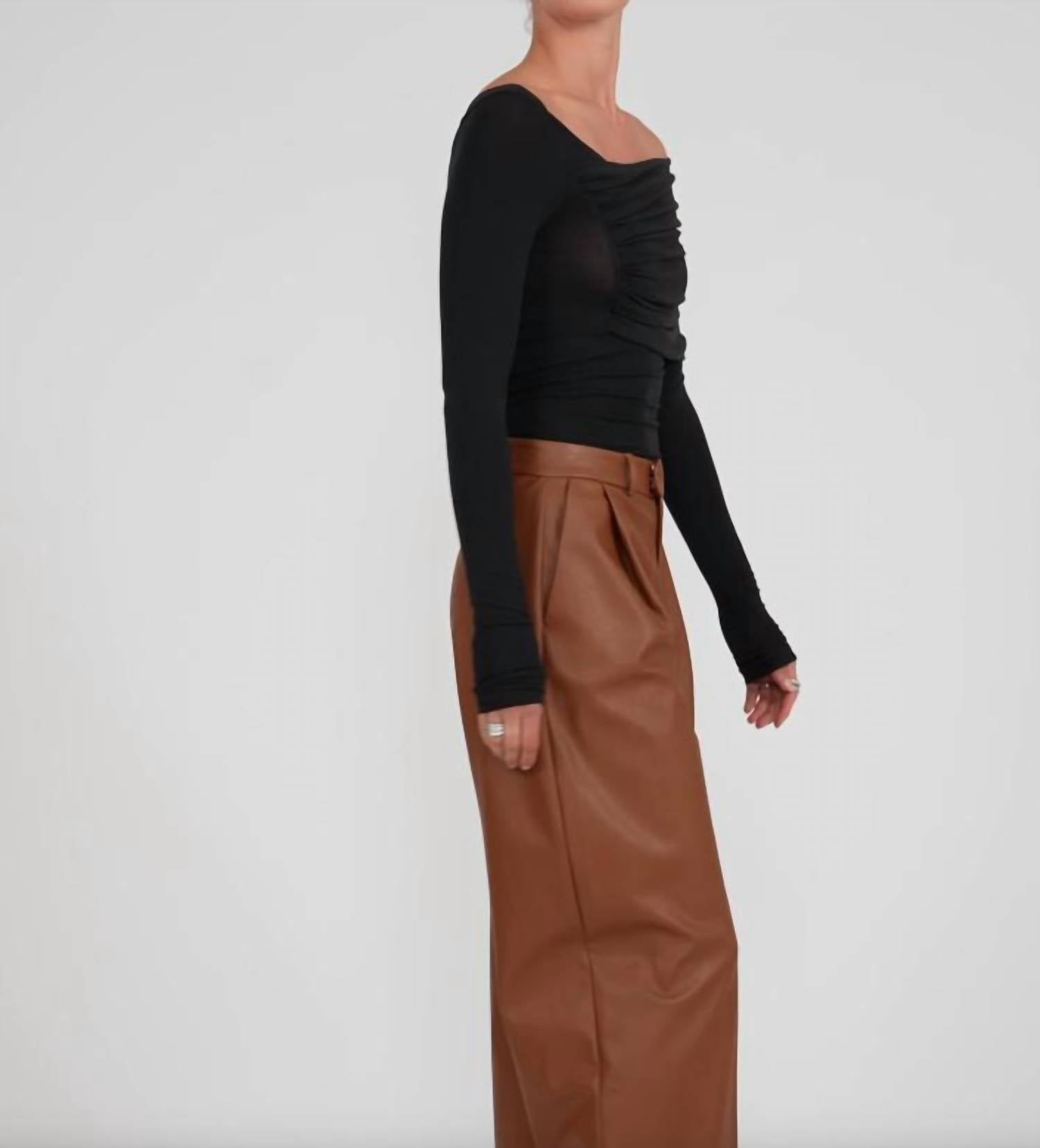 Nonchalant Label - Maple Asymmetrical Long Sleeve Top