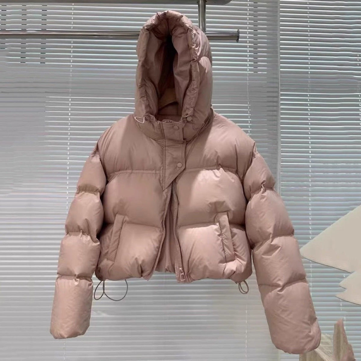 Down Cotton-padded Coat For Women Short Hood Cotton-padded Coat