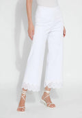 Lysse - Eyelet Embroidered Wide Leg Crop Pants