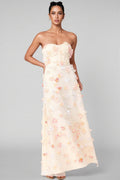 Tasha Yellow Strapless Maxi Dress