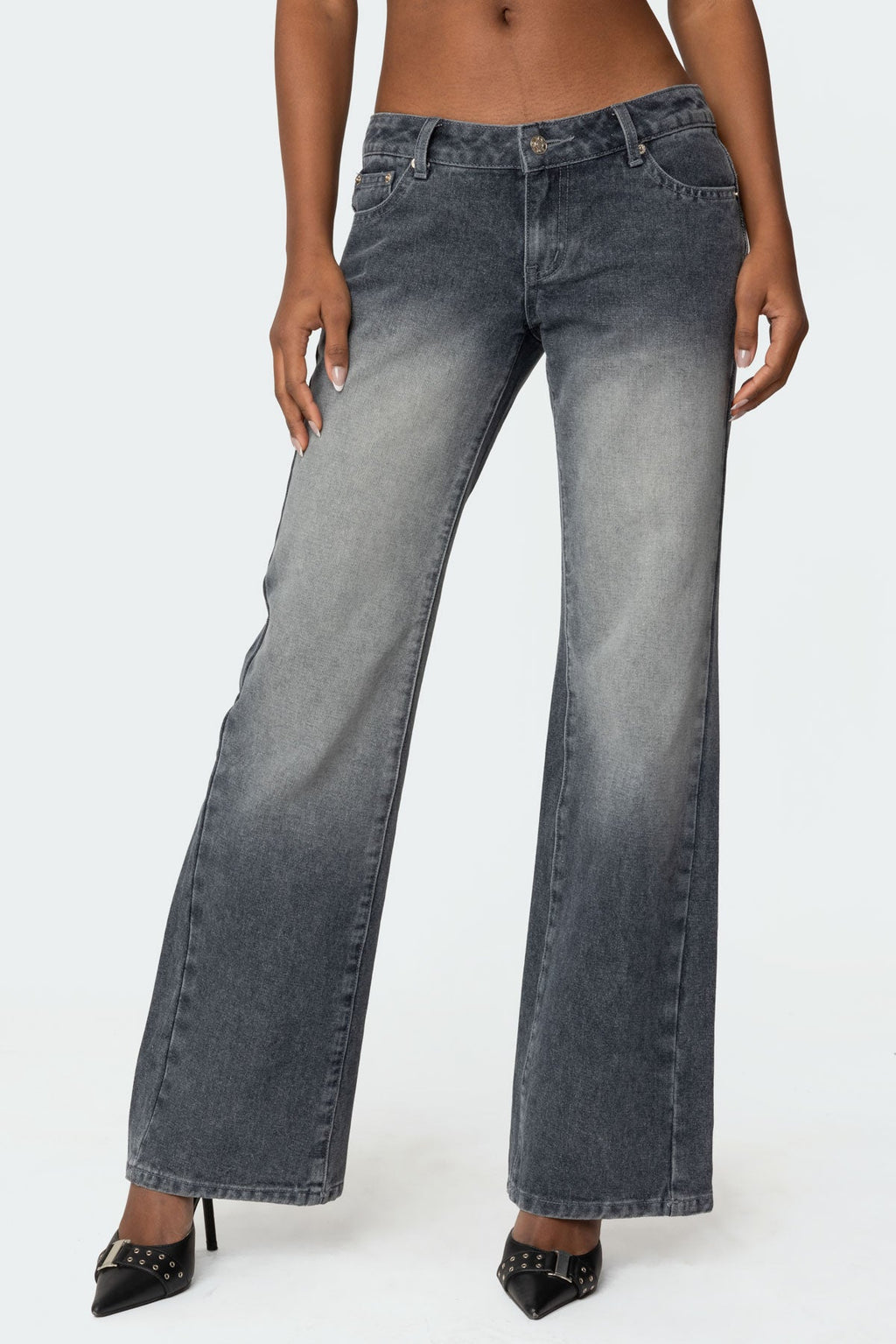 Alysse Washed Low Rise Baggy Jeans