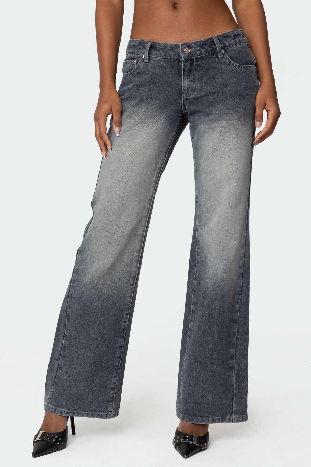Alysse Washed Low Rise Baggy Jeans