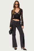 Rossa Beaded Low Rise Baggy Jeans