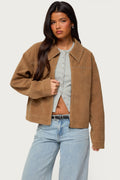 Memphis Studded Faux Suede Jacket