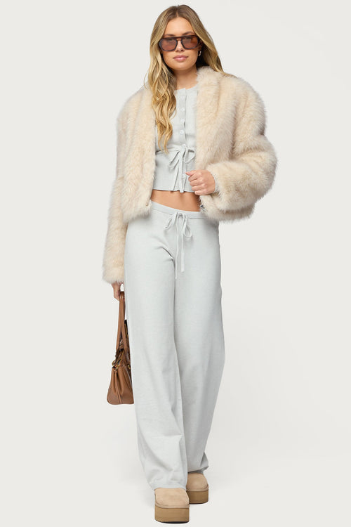 Beyonca Hooded Faux Fur Jacket