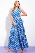 SUMMER JOURNEY - BLUE - TOP & SKIRT SET