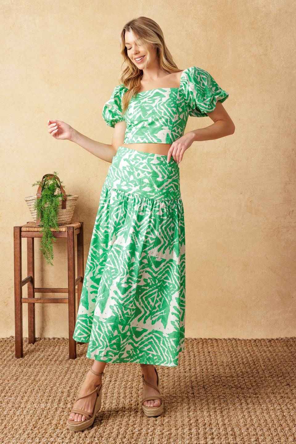 DESTINED FOR MORE - CROP TOP & SKIRT SET - FINAL SALE