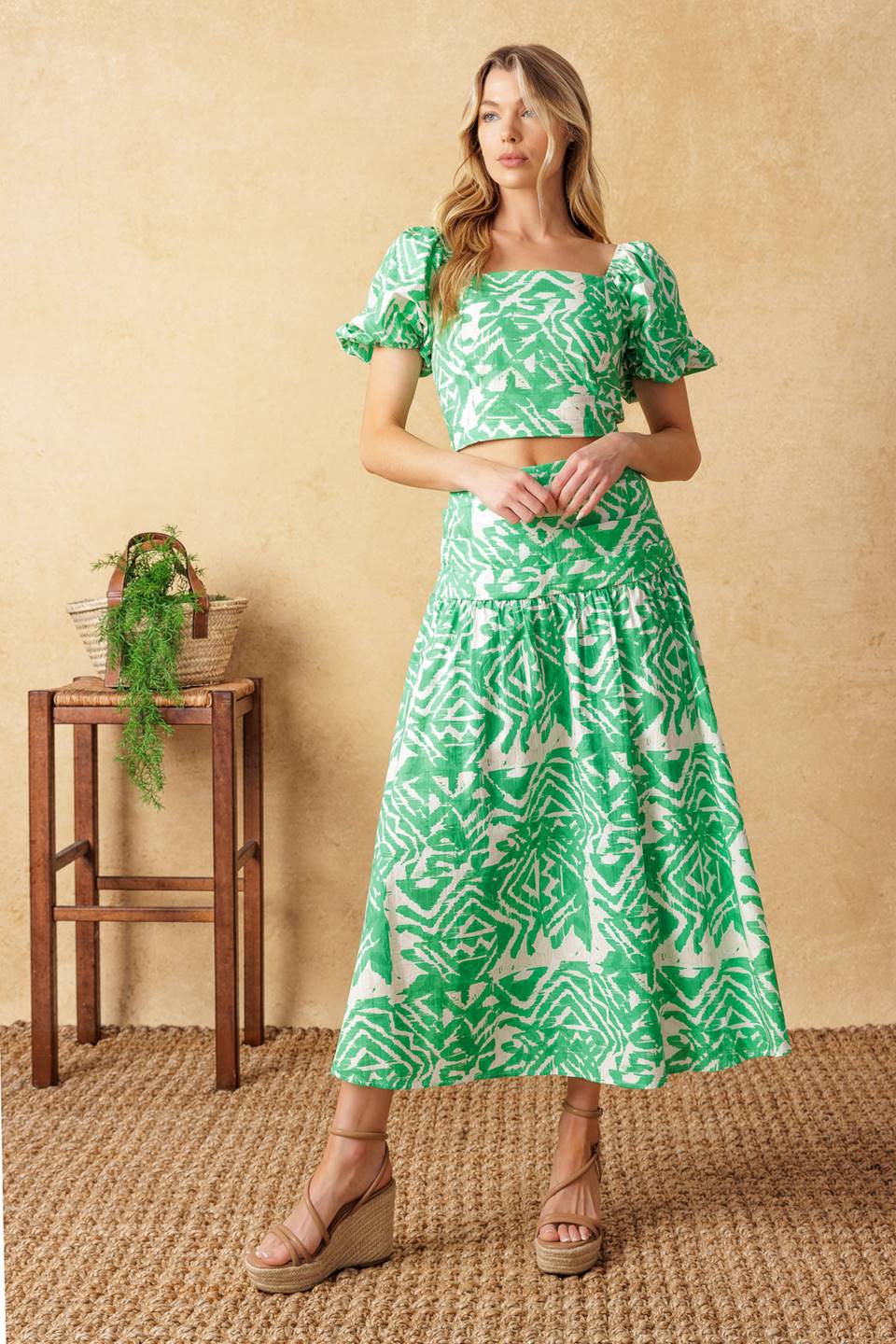 DESTINED FOR MORE - CROP TOP & SKIRT SET - FINAL SALE
