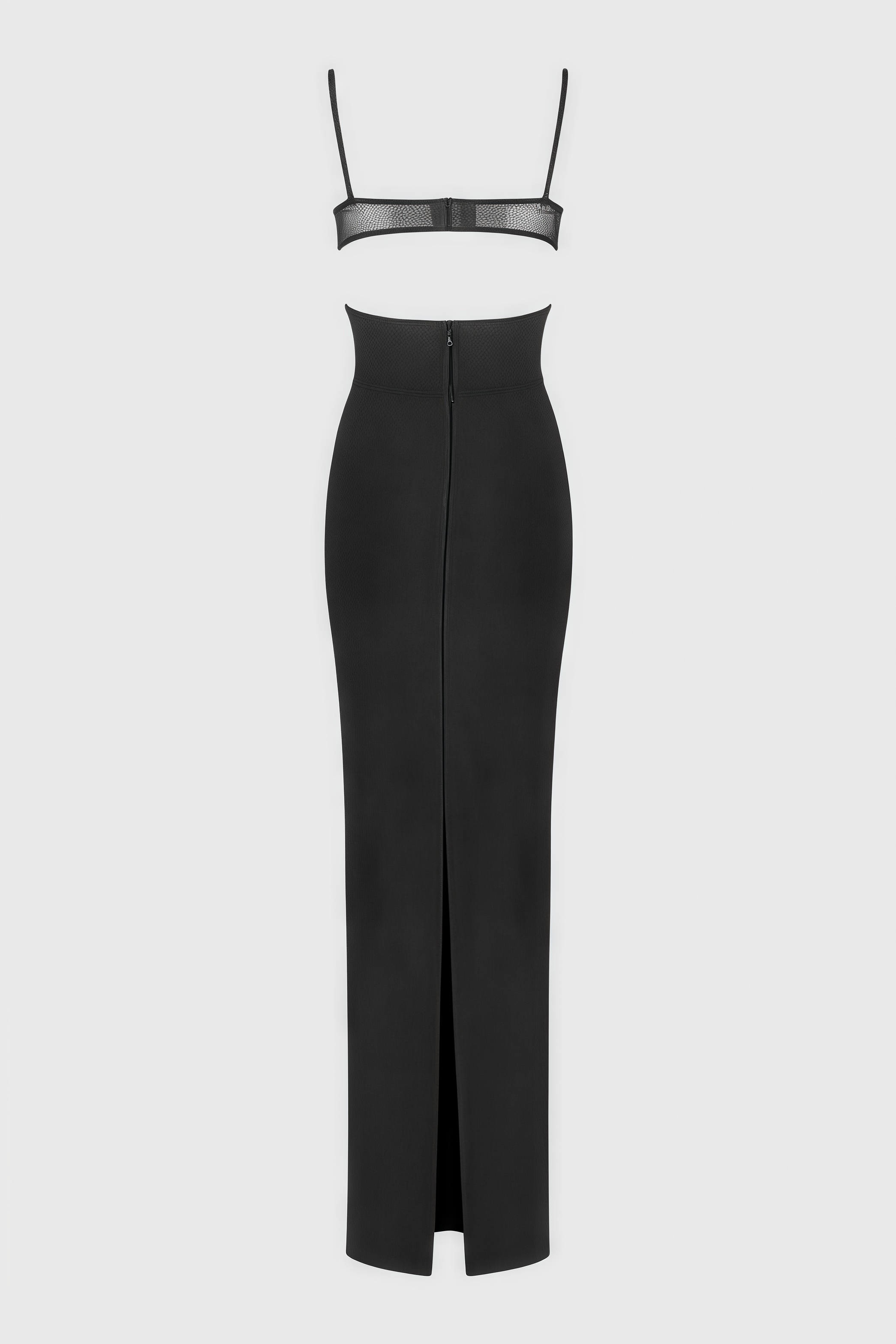 Mauda Cutout Crepe Bustier Maxi Dress