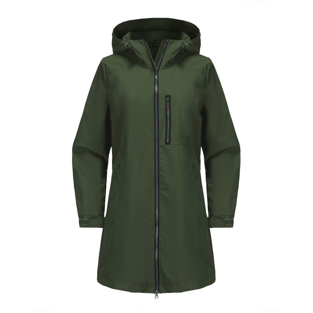 Outdoor Sports Waterproof Windbreaker Women Hooded Long Sleeve Spring Autumn Coat Loose Casual Windproof Women Clothing