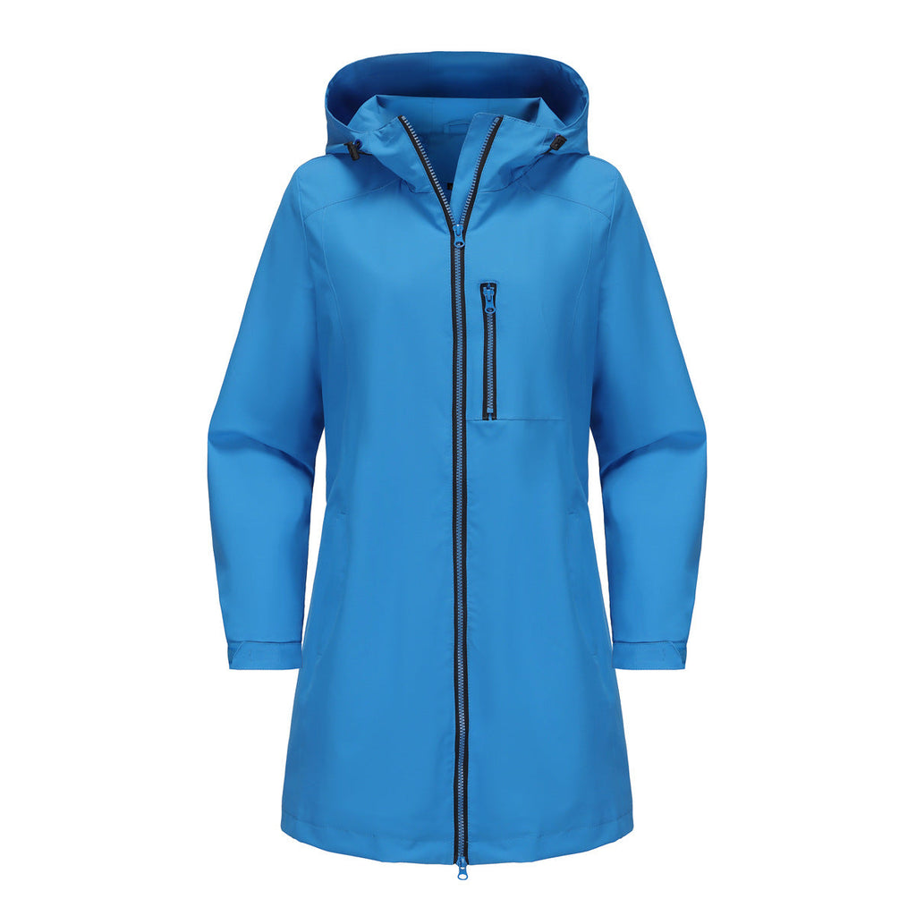 Outdoor Sports Waterproof Windbreaker Women Hooded Long Sleeve Spring Autumn Coat Loose Casual Windproof Women Clothing