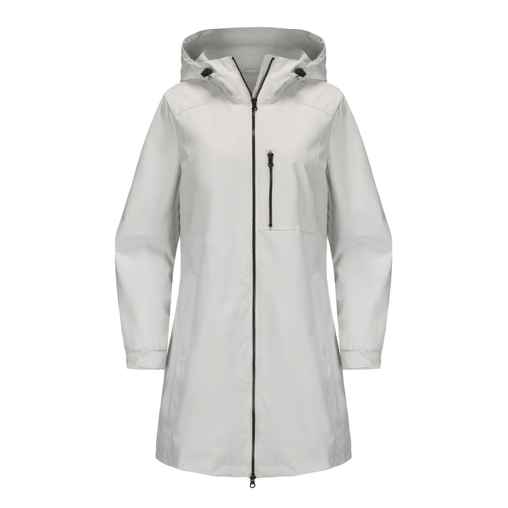 Outdoor Sports Waterproof Windbreaker Women Hooded Long Sleeve Spring Autumn Coat Loose Casual Windproof Women Clothing