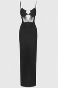 Mauda Cutout Crepe Bustier Maxi Dress