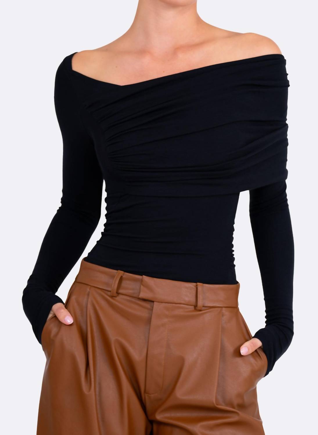 Nonchalant Label - Maple Asymmetrical Long Sleeve Top