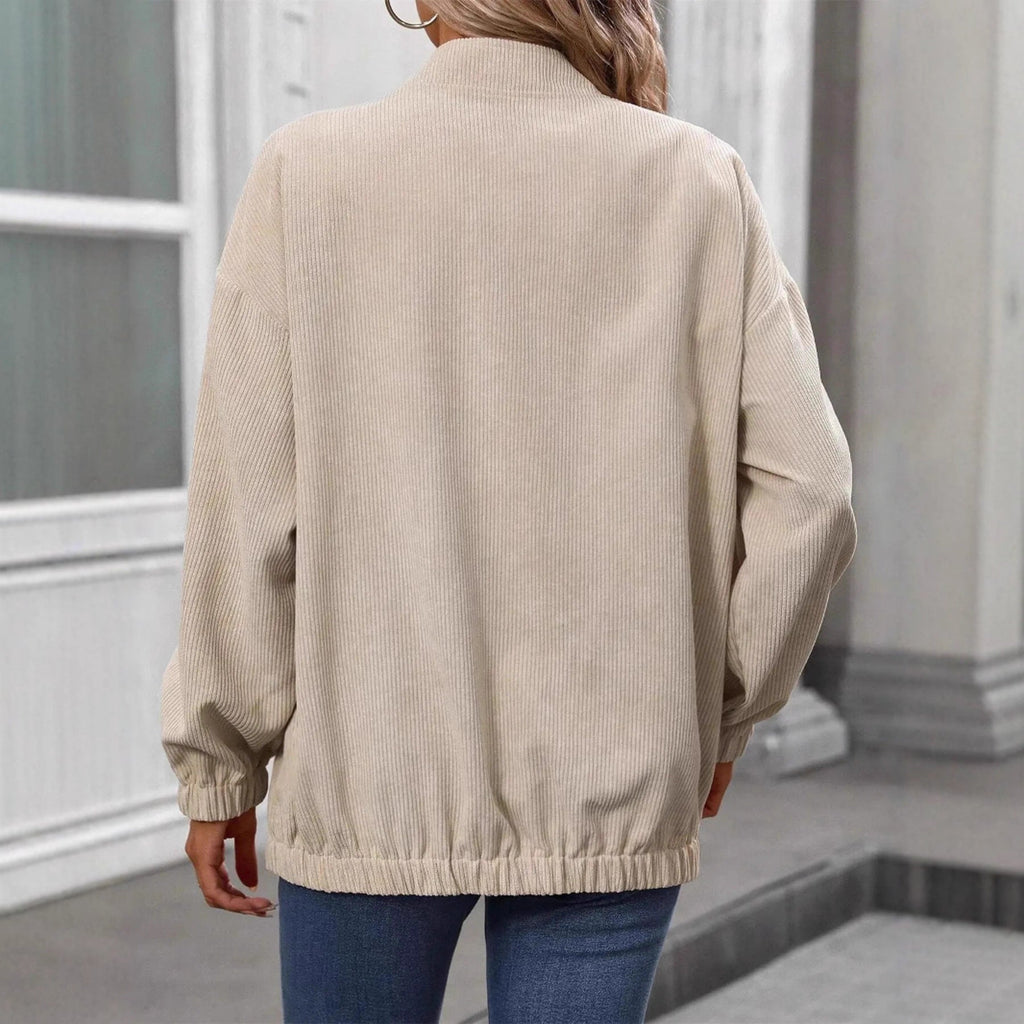 Pocket Cardigan Elegant Loose Women's Tops